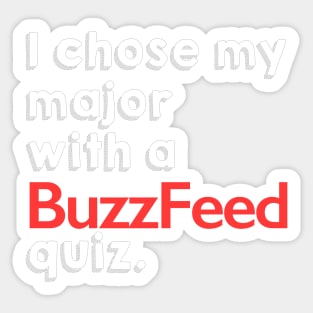 BuzzFeed College Quiz Sticker